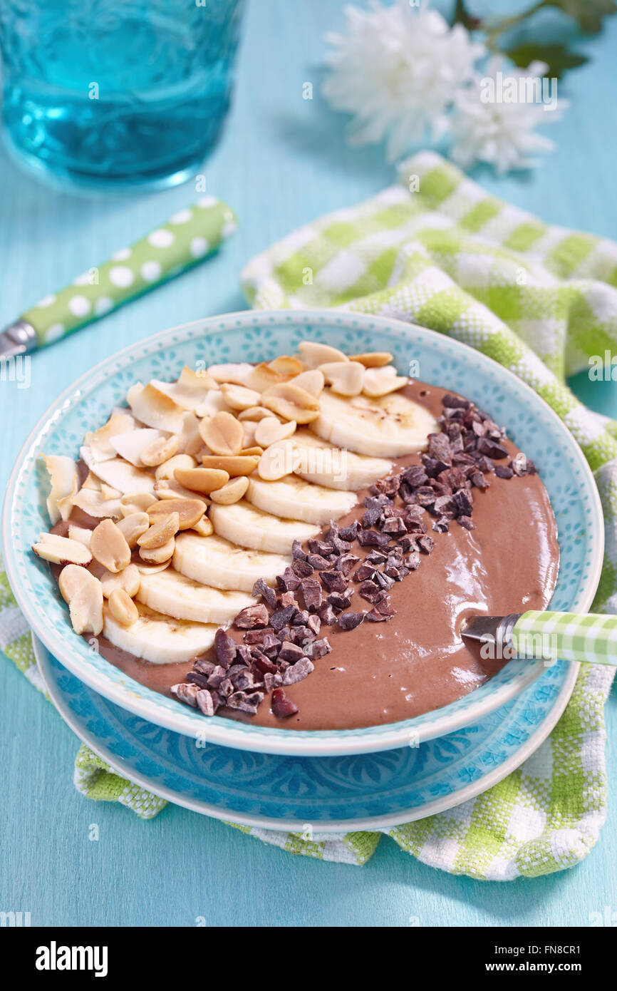 Peanut Butter chocolate smoothie Banque D'Images