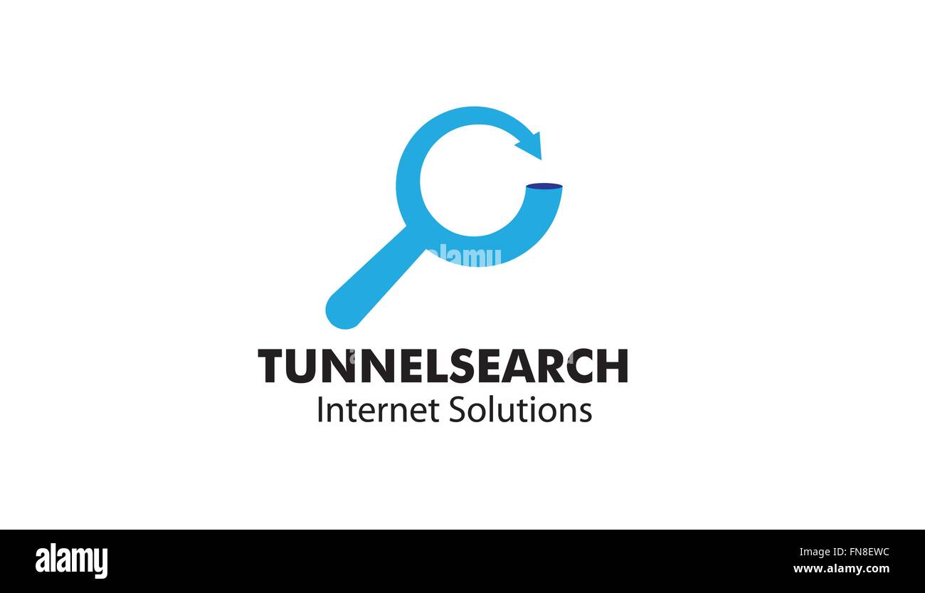 Recherche de tunnel Loupe logo symbole Illustration Illustration de Vecteur