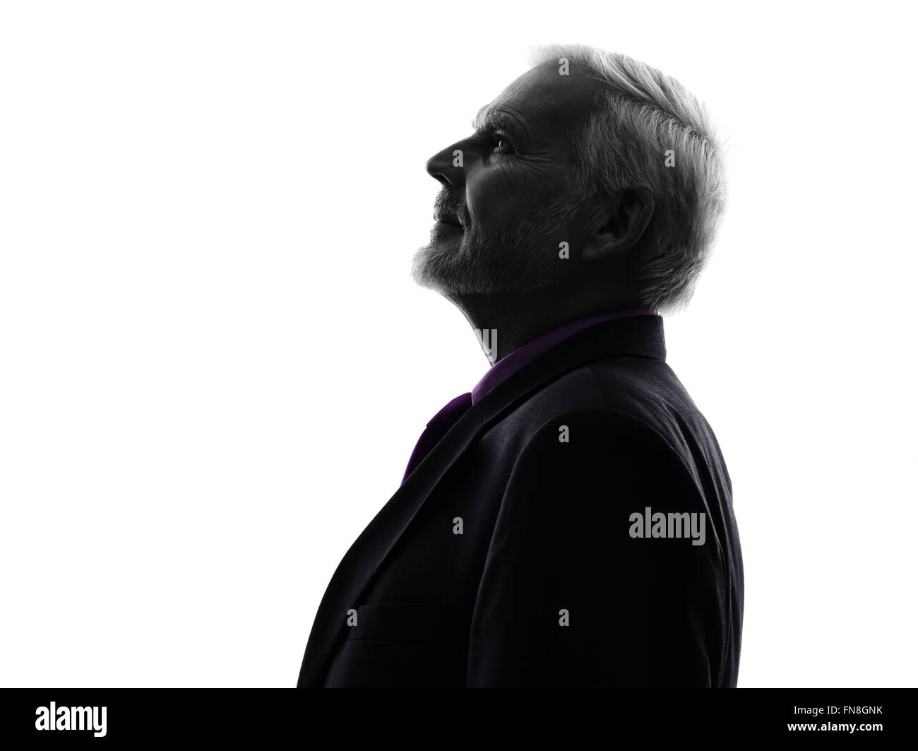 Face side profile silhouette man Banque de photographies et d’images à ...