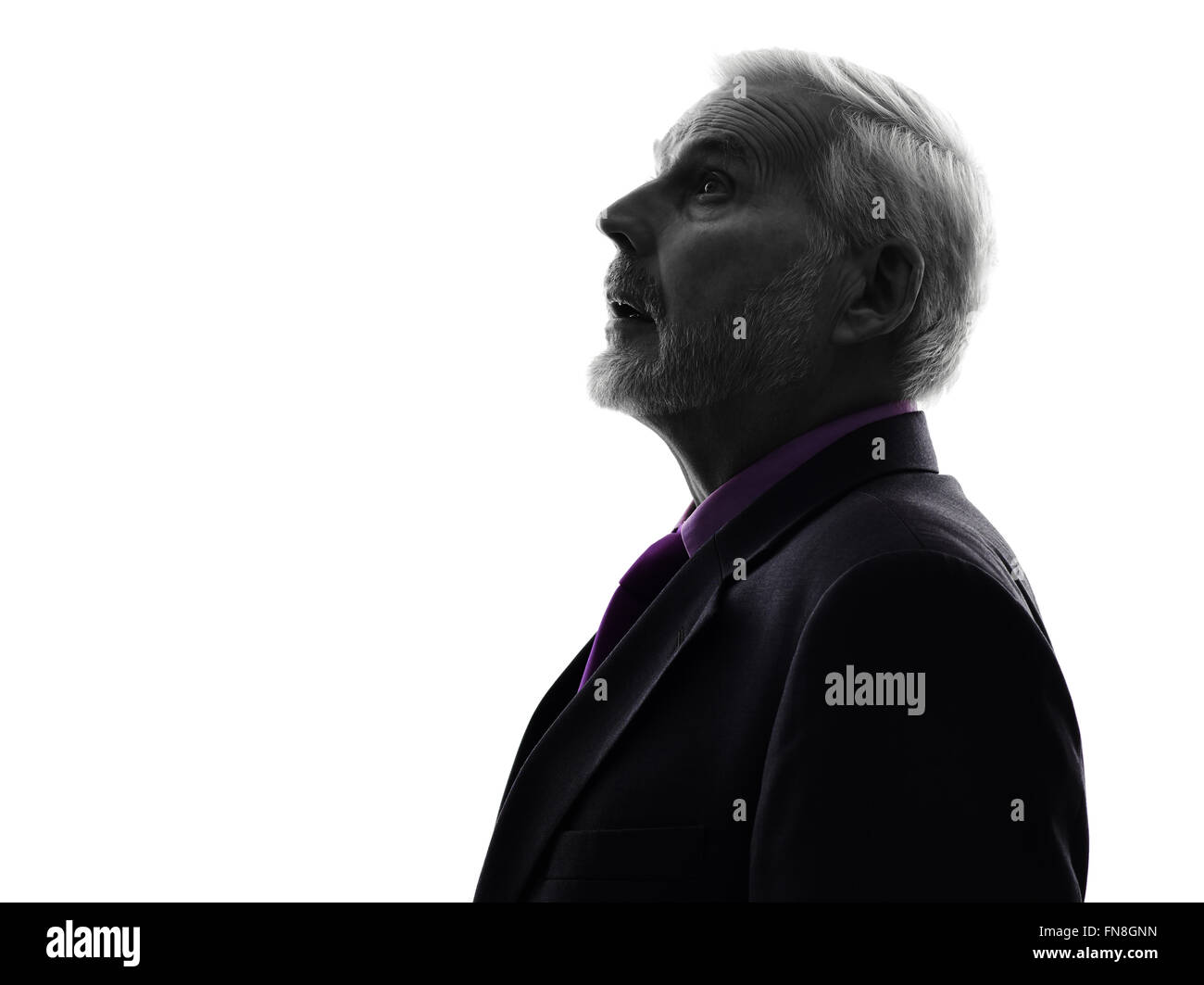 Face side profile silhouette man Banque de photographies et d’images à ...
