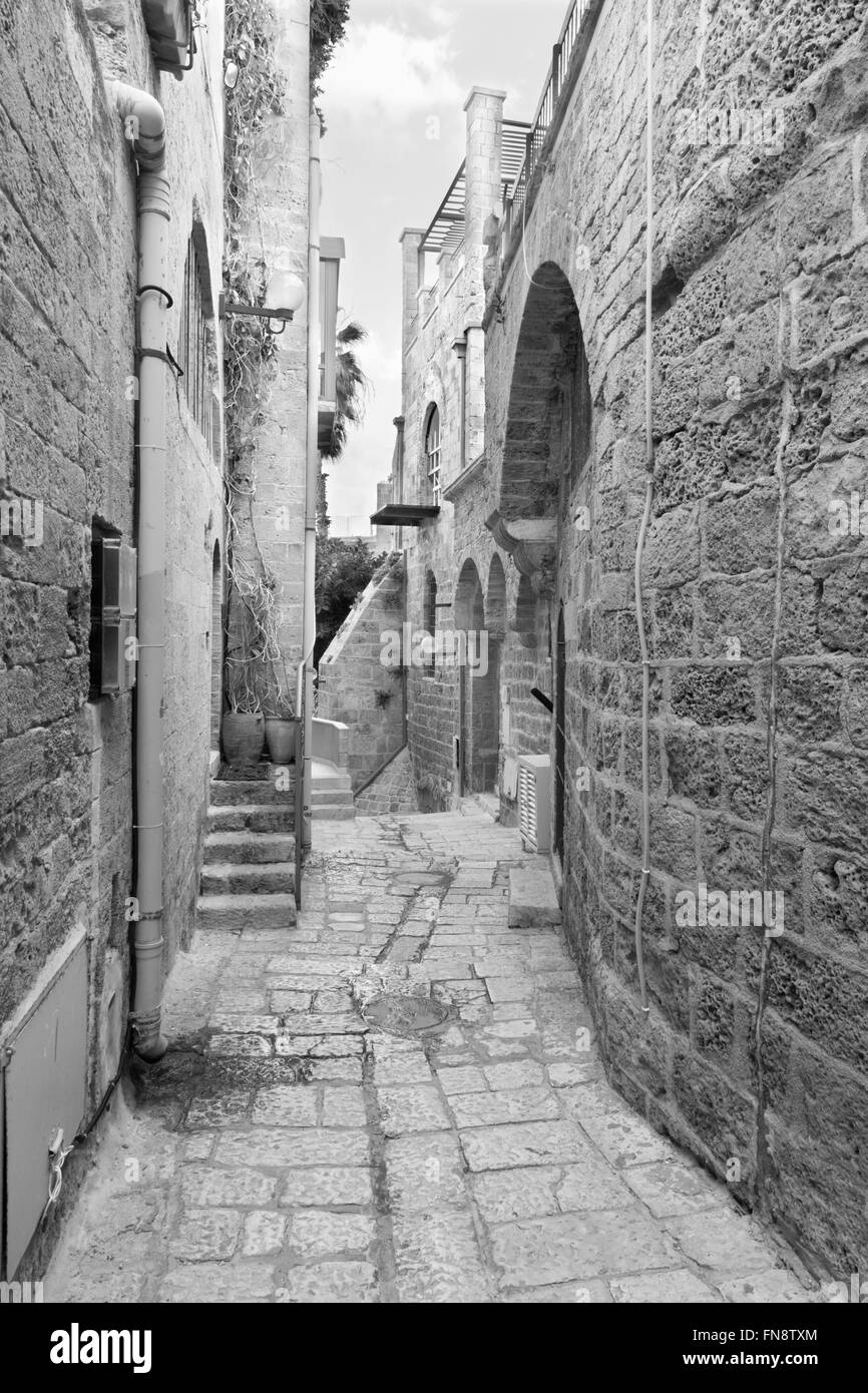 Tel Aviv - Jaffa vieille allée de peu Banque D'Images