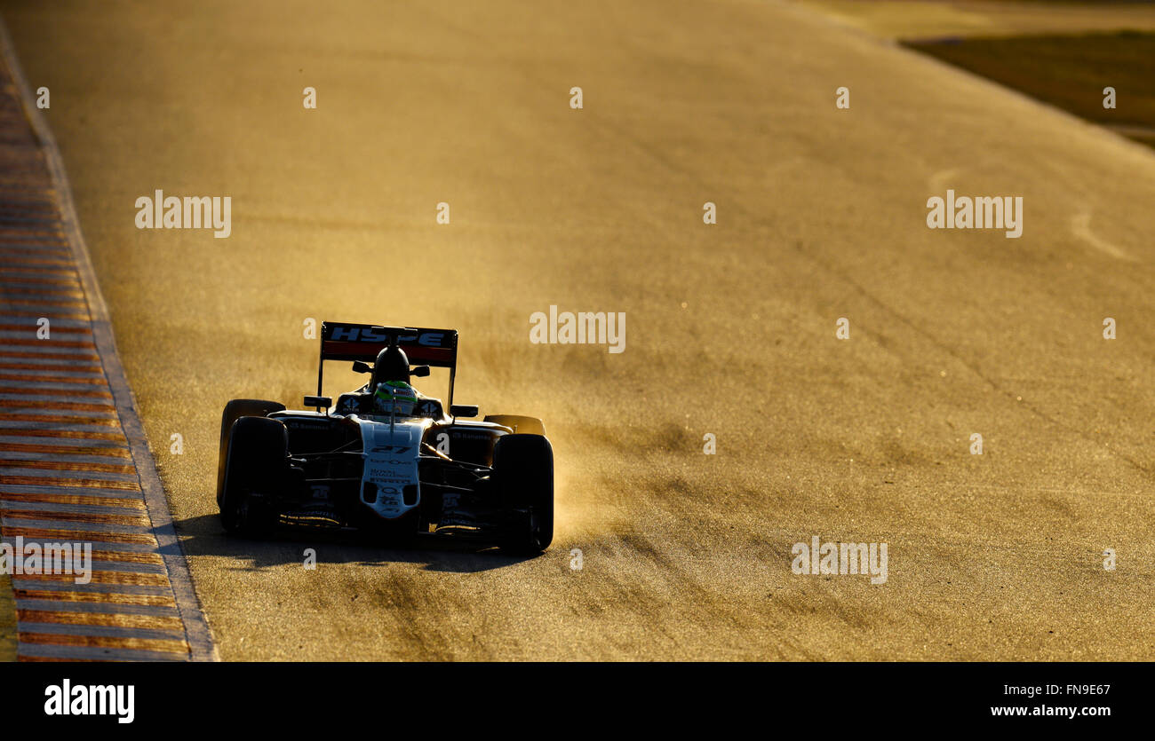 Nico Hülkenberg (Huelkenberg), Force India lors des essais de Formule 1 jours sur le circuit de Barcelona-Catalunya, en Espagne, du 22 au 25 février 2016 Banque D'Images