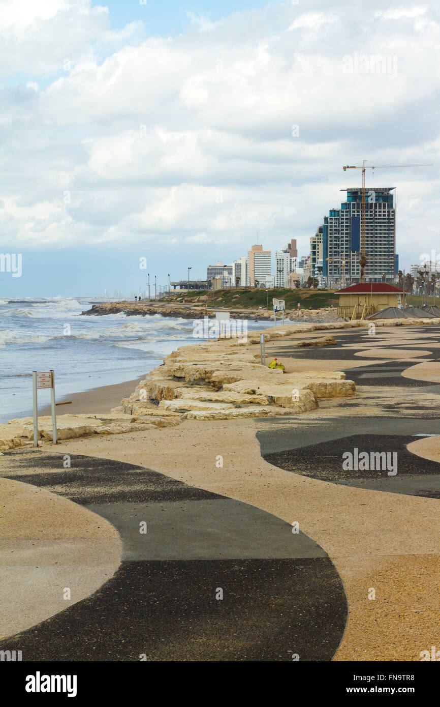 Plage de Tel-Aviv Banque D'Images