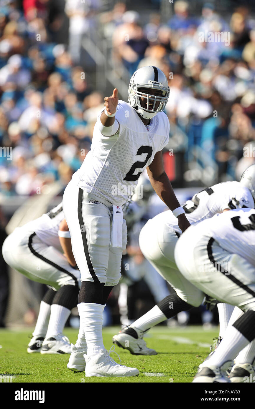 23 décembre 2007 - Jacksonville, Florida, USA - Oakland Raiders quarterback JaMarcus Russell (2) pendant les Raiders 49-11 perte pour les Jacksonville Jaguars de Jacksonville Municipal Stadium le 23 décembre 2007 à Jacksonville, en Floride. ZUMA Press/Scott A. Miller (crédit Image : © Scott A. Miller via Zuma sur le fil) Banque D'Images