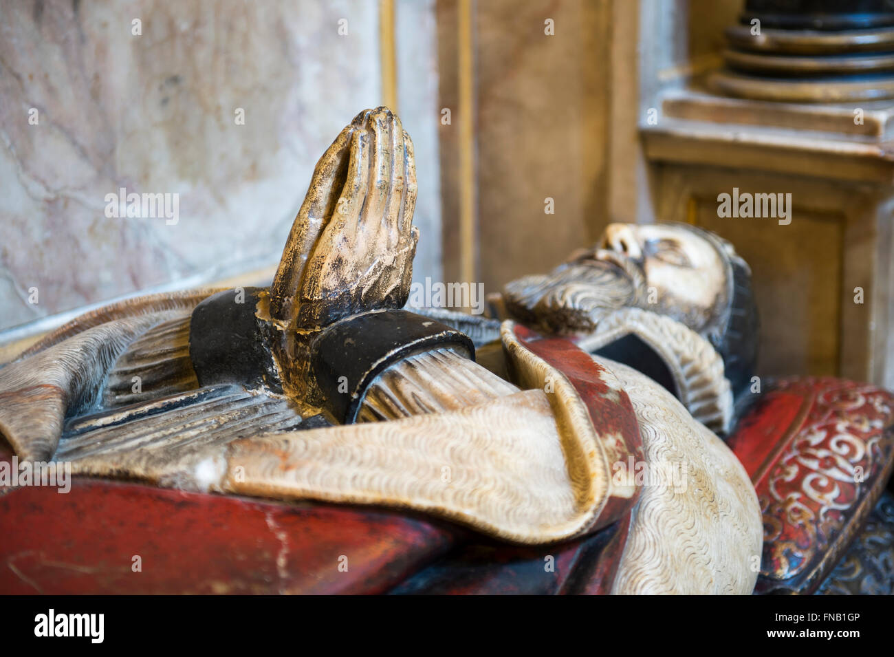 Tombe de Jean encore. La cathédrale de Wells. Le Somerset, Angleterre. Banque D'Images