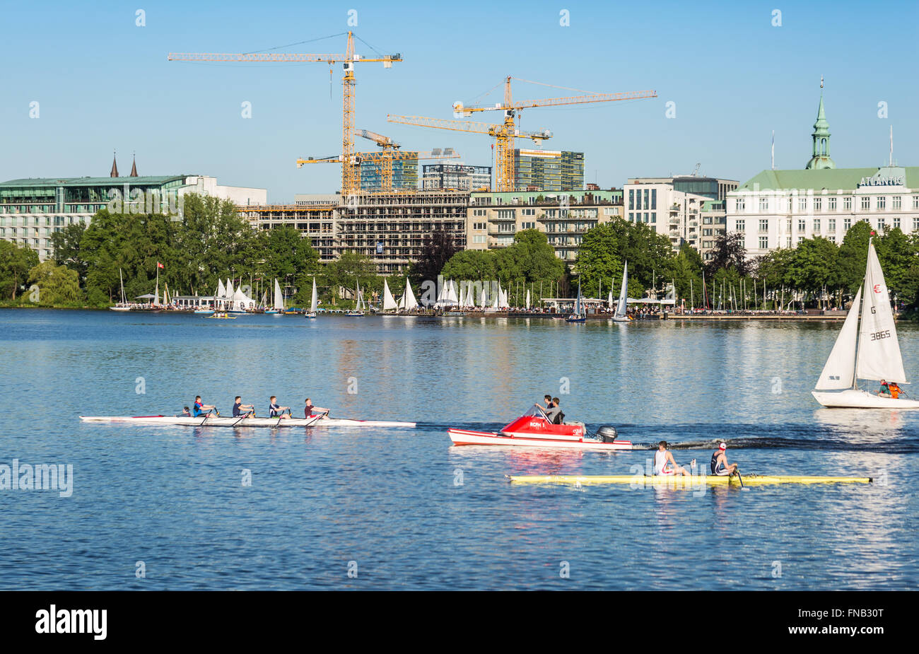 Hamburg Alster extérieur Banque D'Images