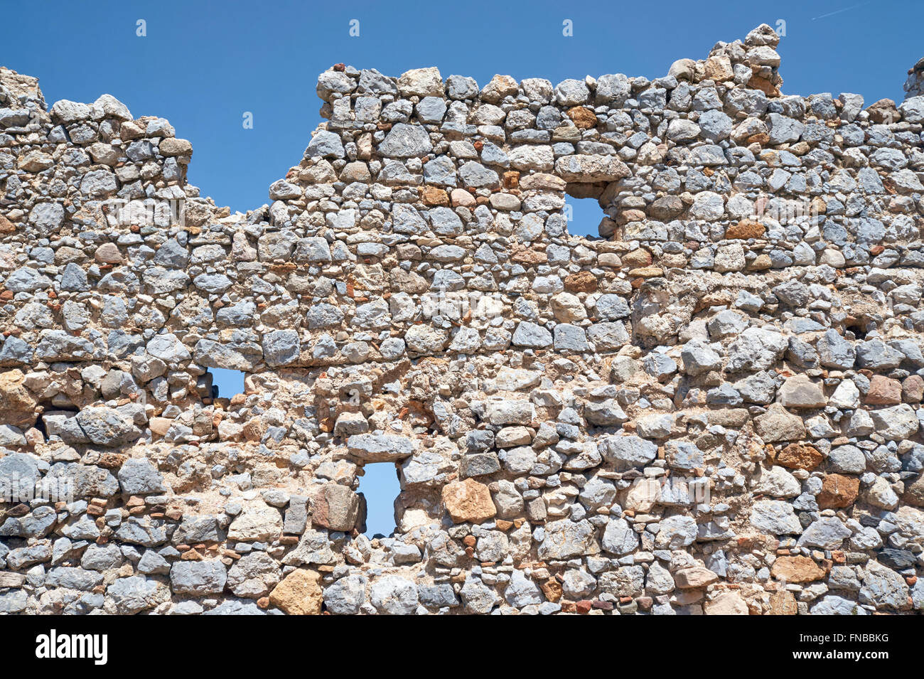Vestiges de pierre de l'ancienne ville de Palio Pyli sur l'île de Kos en Grèce Banque D'Images