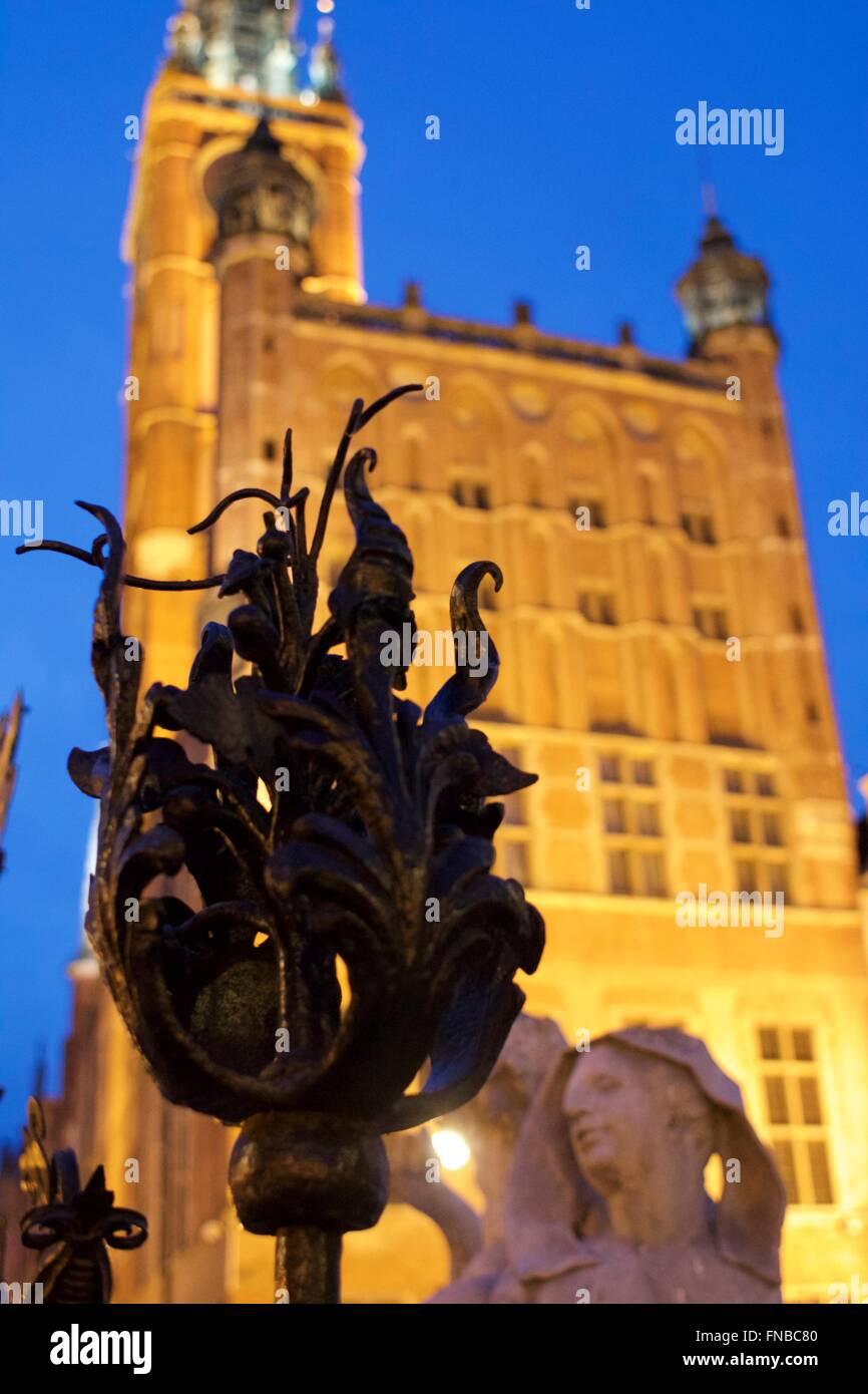 Le travail du fer, vieille ville de Gdansk, Pologne Banque D'Images