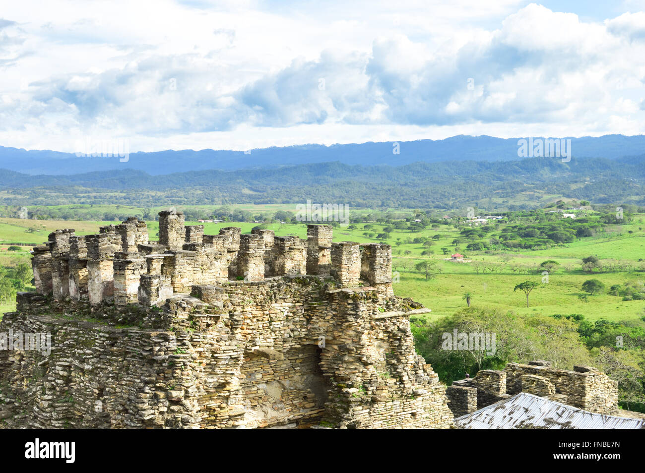 Tonina site archéologique et les paysages du Chiapas, Mexique Banque D'Images