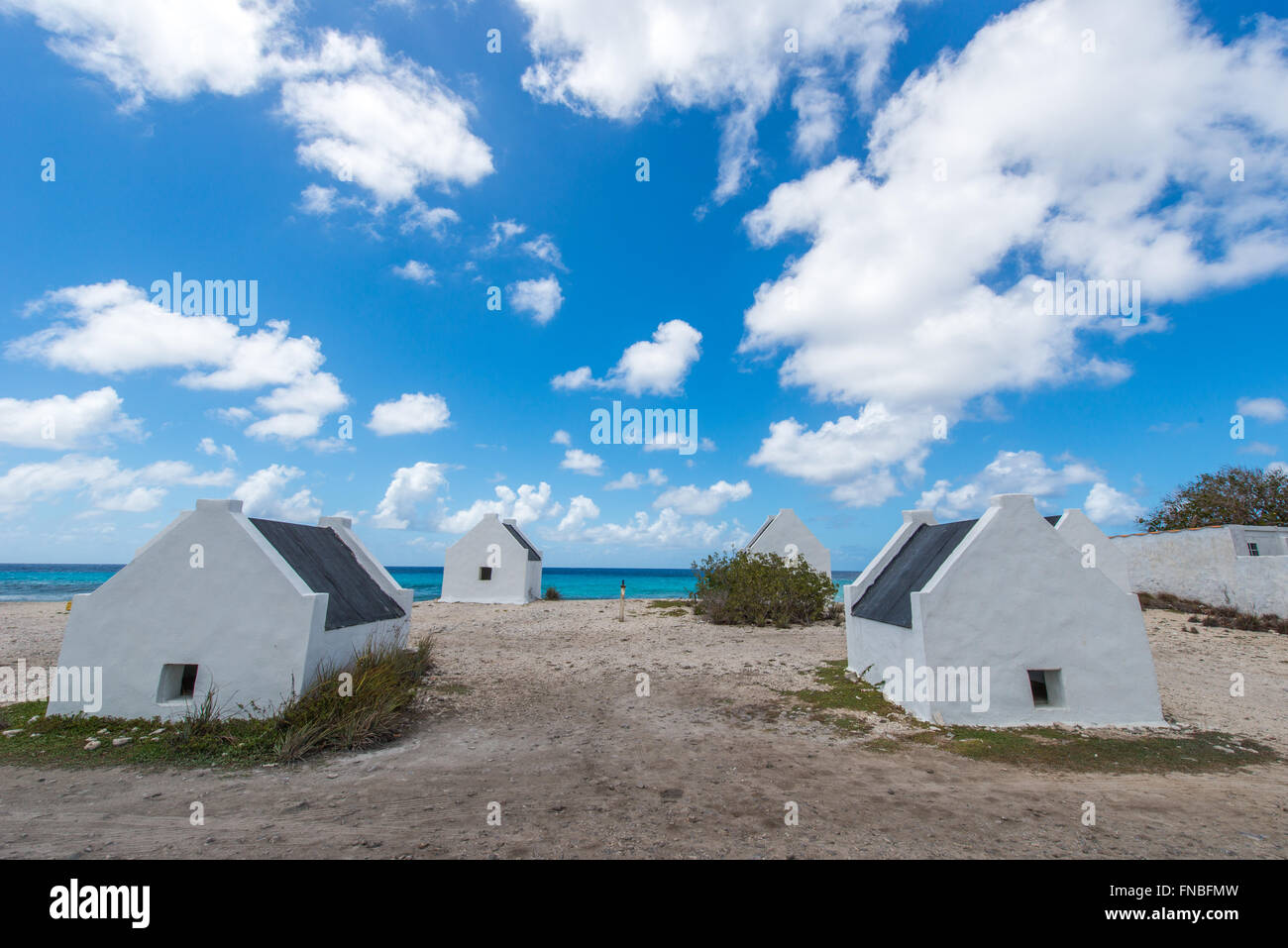 Milieu siècle maisons de colons néerlandais Esclave Banque D'Images