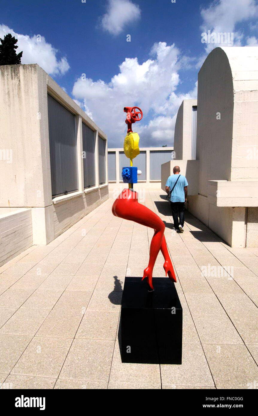 La Fondation Joan Miro, Barcelone. La Catalogne, Espagne Banque D'Images