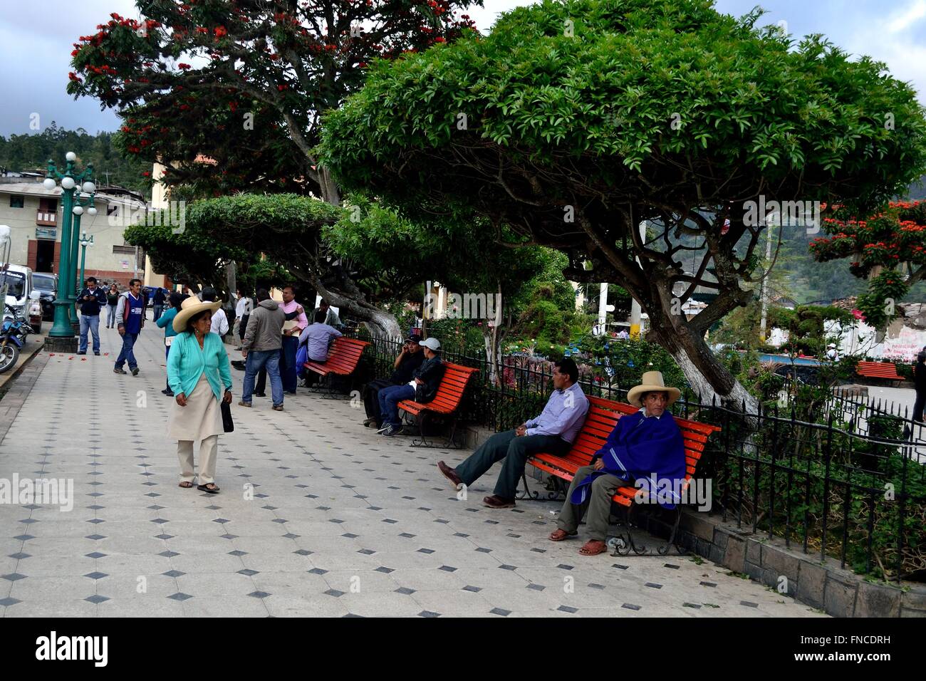 ' La Samaritana Square ' à HUANCABAMBA. .Département de Piura au Pérou Banque D'Images