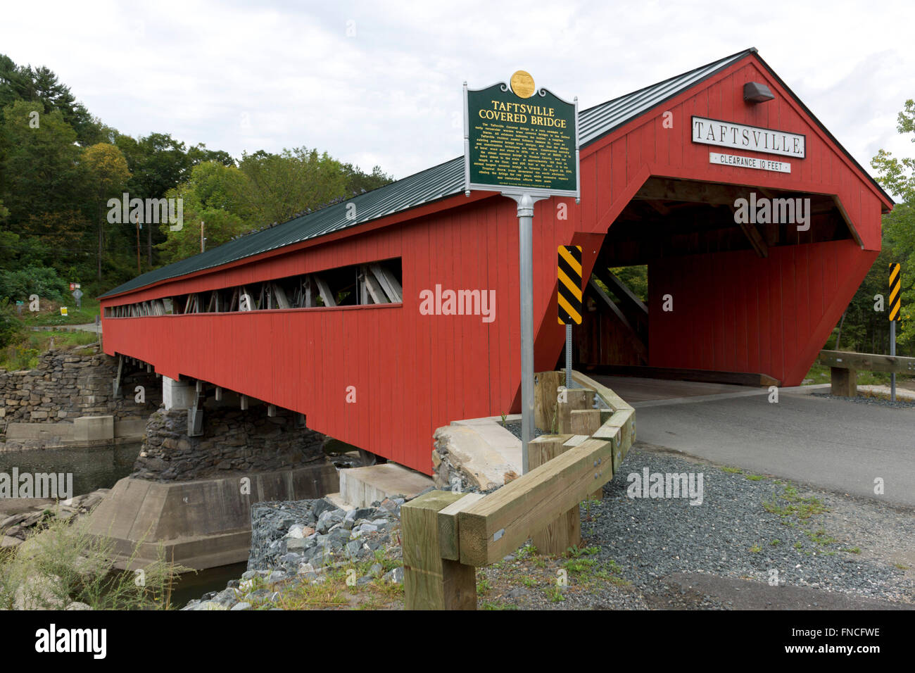 TheTaftsville pont couvert, Woodstock, Vermont, Etats-Unis Banque D'Images