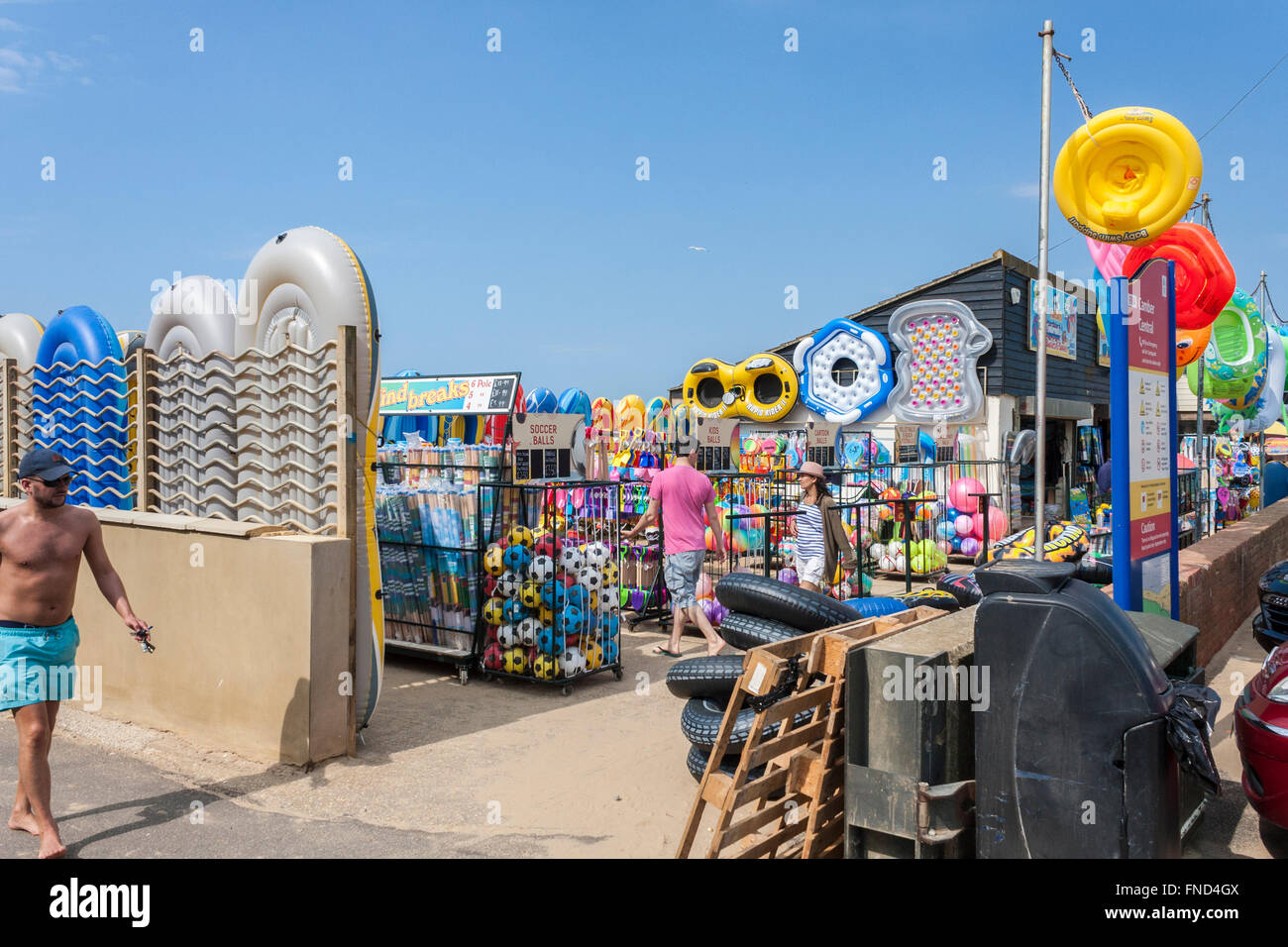 Boutique de plage, Camber Sands, seigle, Sussex, England, GB, UK Banque D'Images