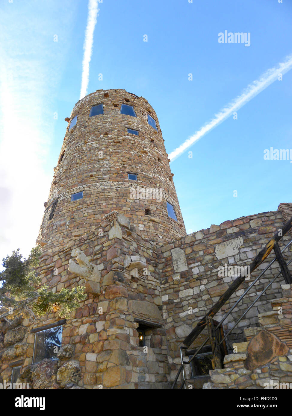 Rock au Grand Canyon, ciel bleu. Banque D'Images