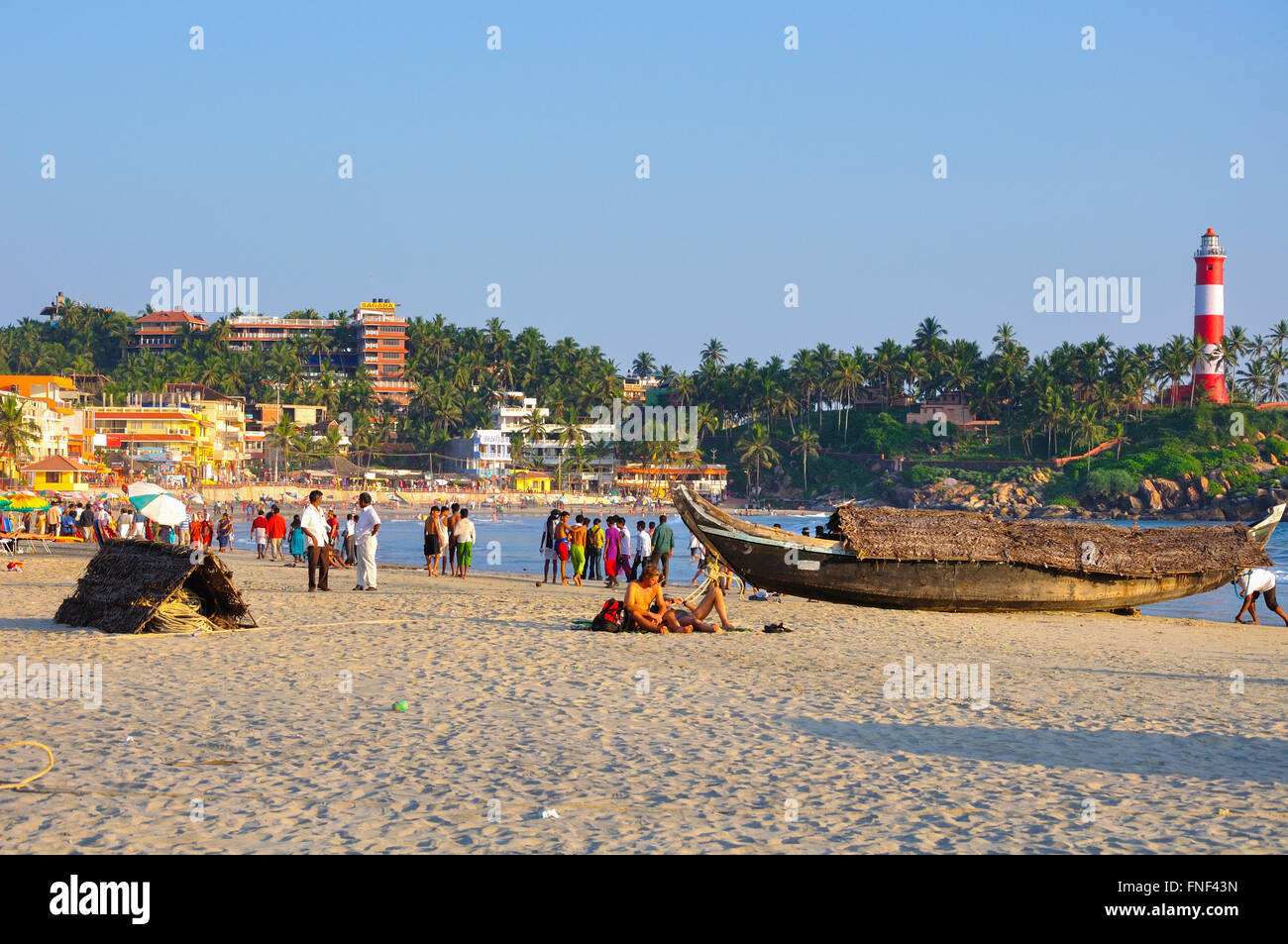 Lighthouse Beach Kovalam Photo Stock Alamy