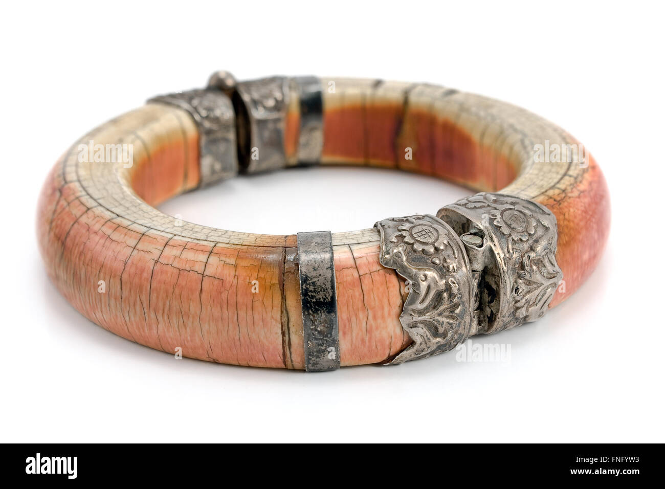 Bracelet en ivoire isolated on white Photo Stock - Alamy