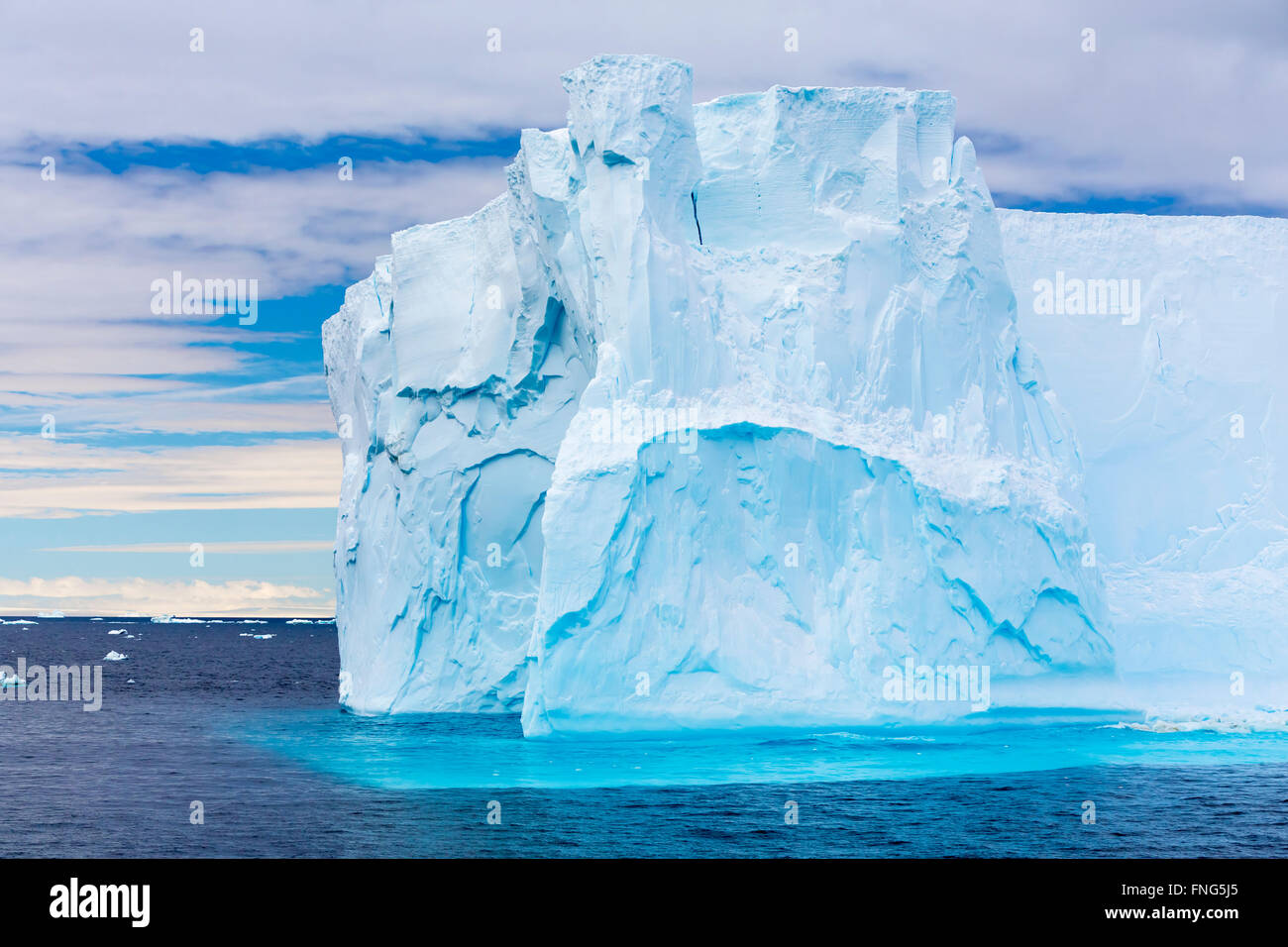 Les icebergs dans la péninsule Antarctique, l'Antarctique. Banque D'Images