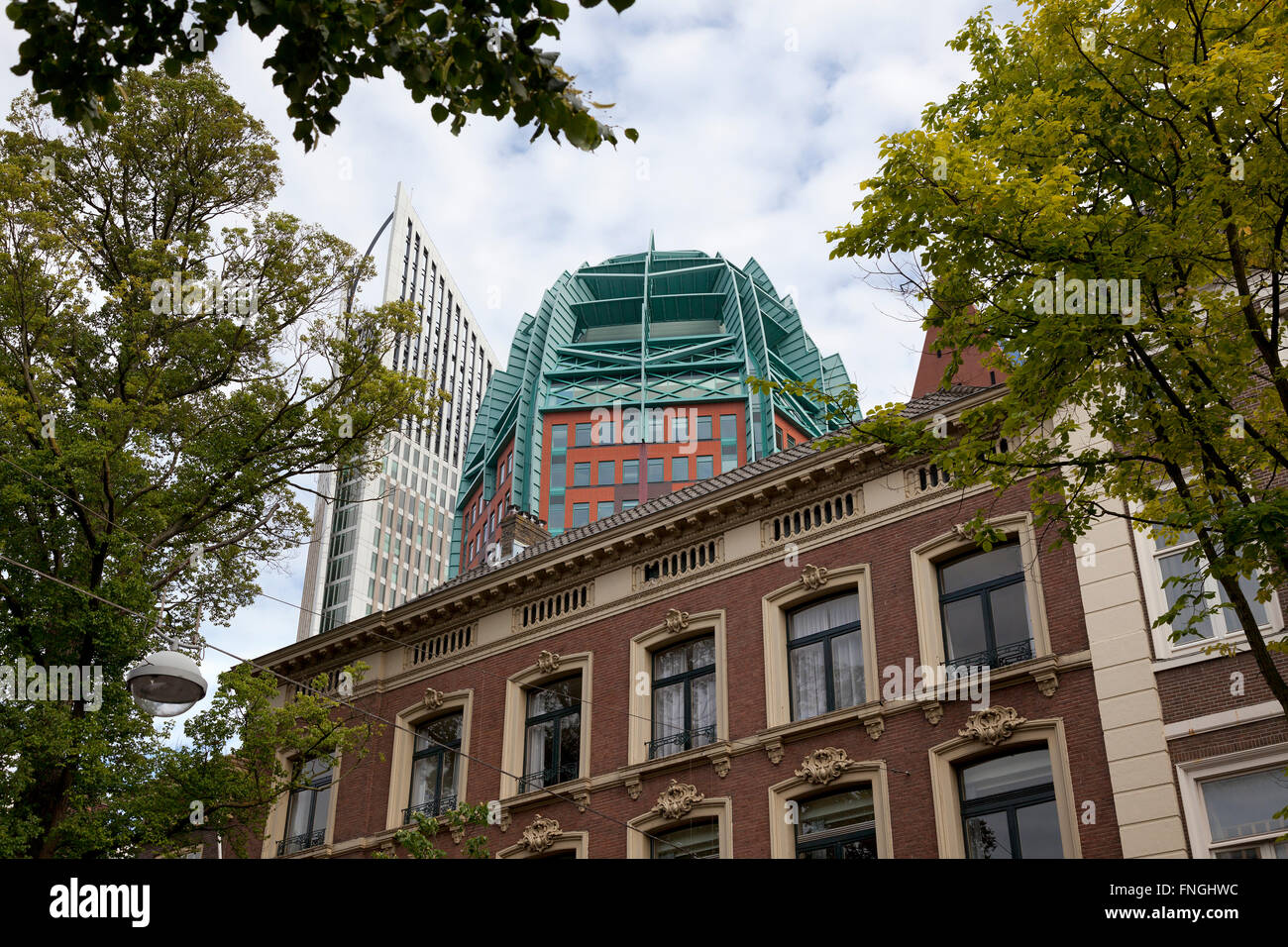 La Haye, la Hollande, l'ancienne et la nouvelle architecture Banque D'Images
