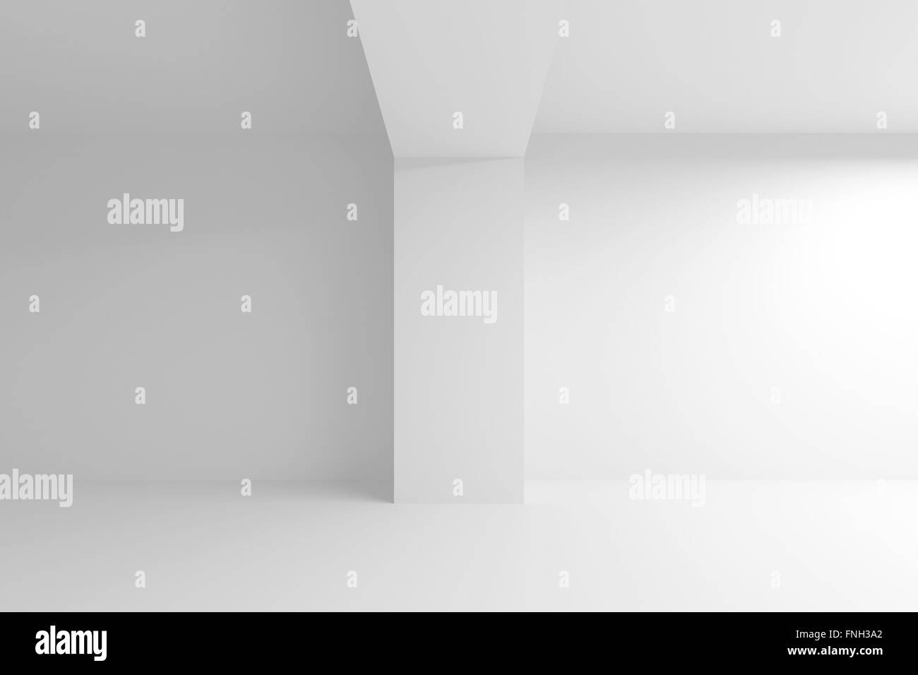 Résumé Contexte L'architecture blanche. Intérieur vide. 3d illustration Banque D'Images