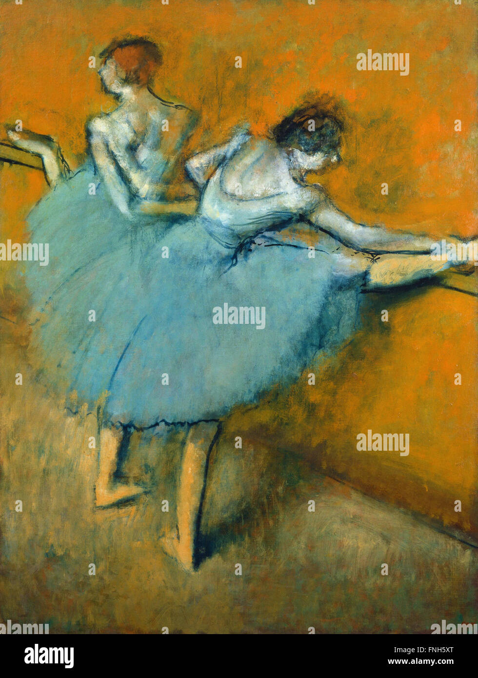 Edgar Degas - danseuses à la barre Banque D'Images