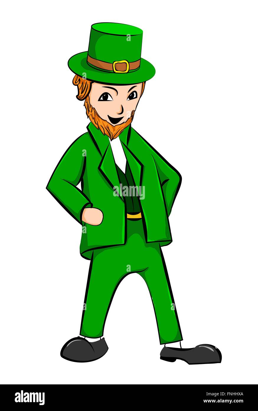 Leprechaun St Patricks Day personnage Illustration de Vecteur