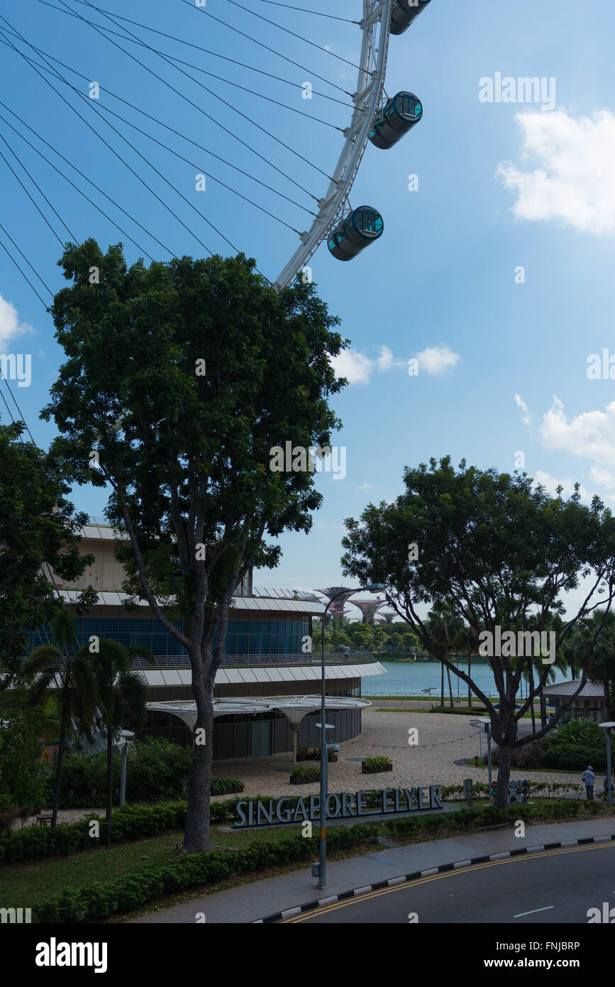 La grande roue Singapore Flyer Banque D'Images