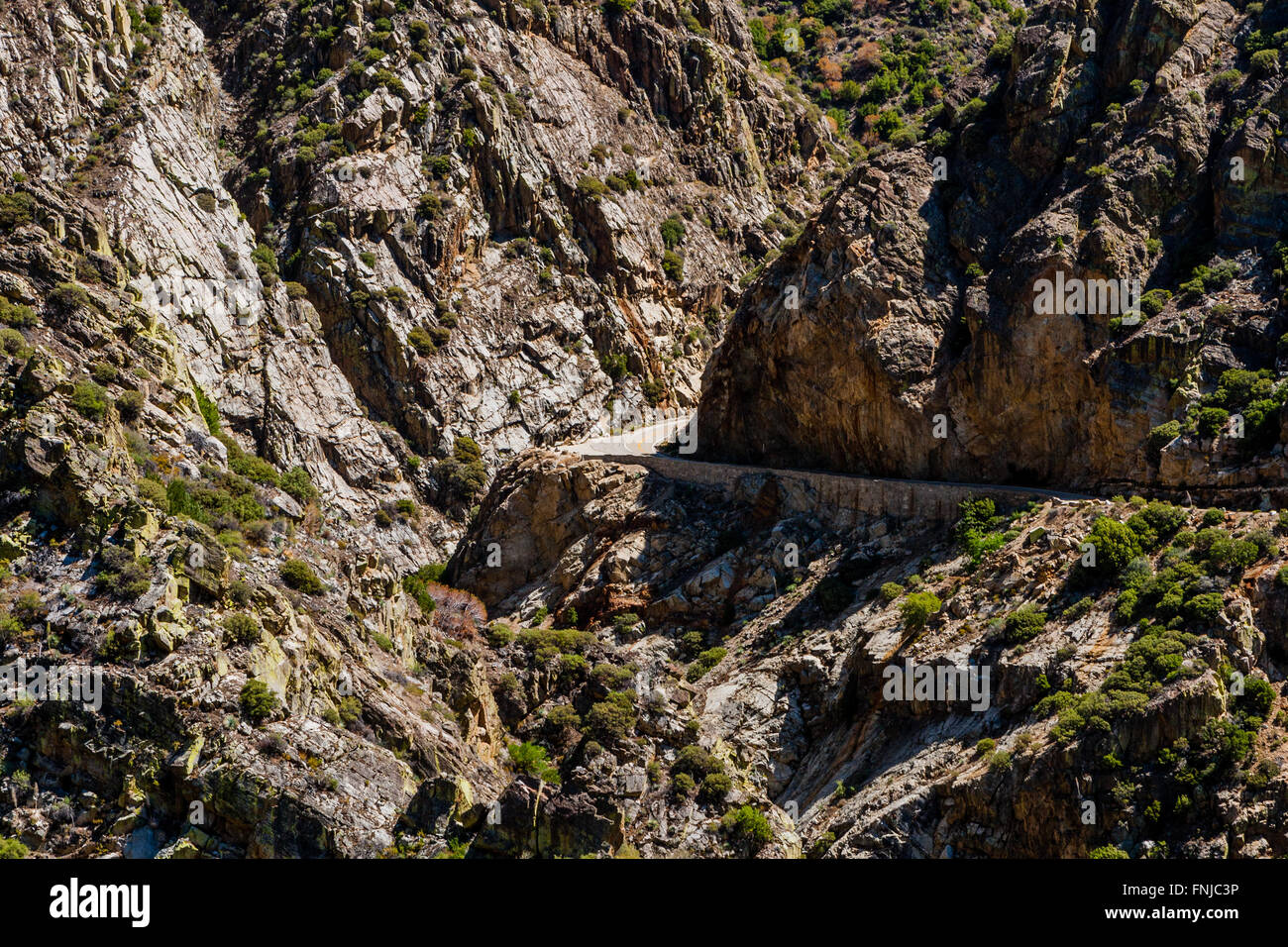 Kings Canyon Scenic Byway, la route 180, le Parc National Kings Canyon, sud de la Sierra Nevada, en Californie, USA. Banque D'Images