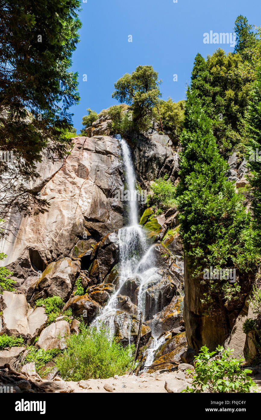 Grizzly Falls est probablement la plus belle chute d'eau sur un tour typique dans la section de Cedar Grove Sequoia National Fores Banque D'Images