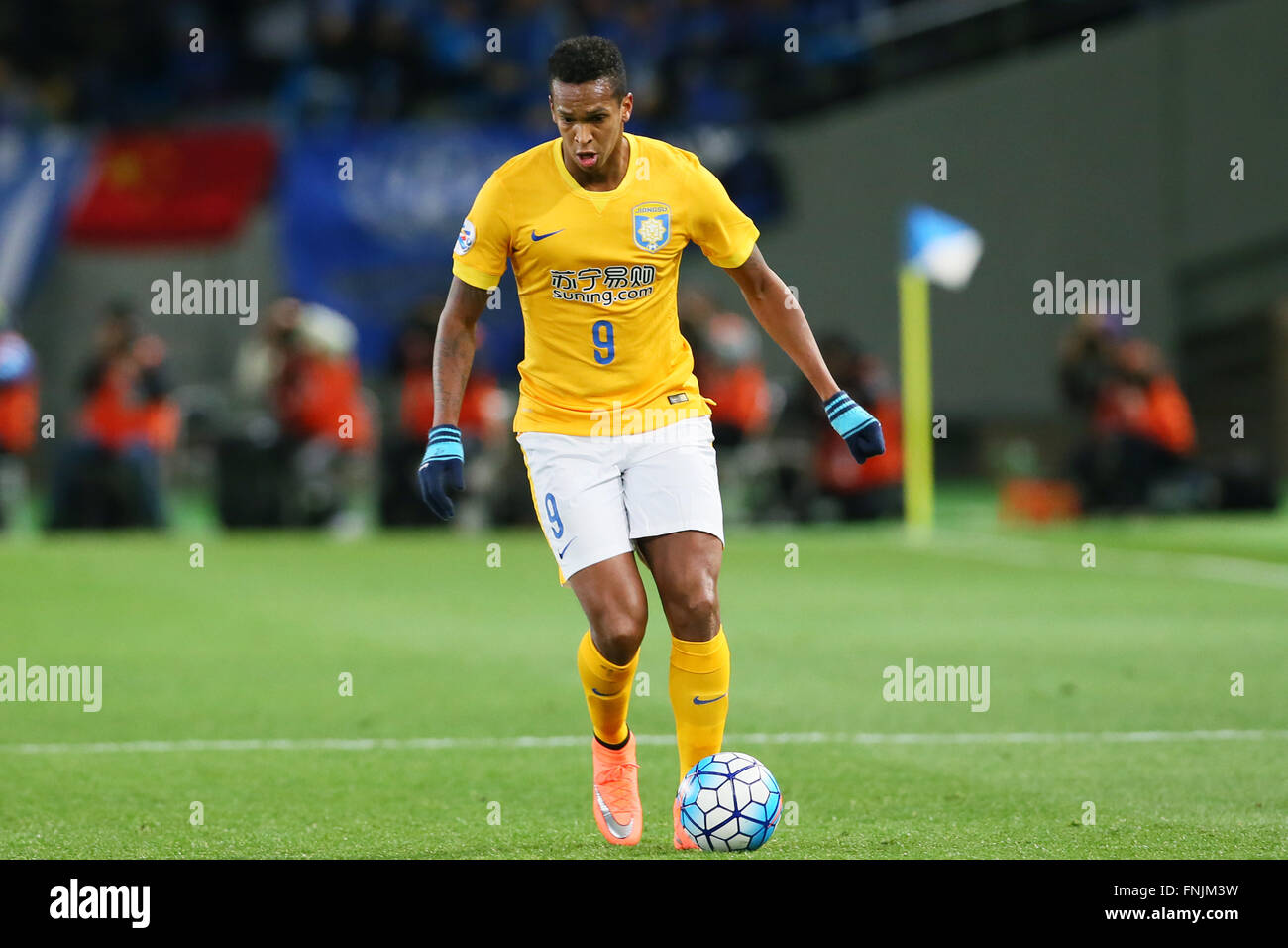 Tokyo, Japon. Mar 15, 2016. Jo (Suning) Football/Football : Ligue des Champions de l'AFC 2016 Groupe E match entre C.F. Tokyo 0-0 Shanghai Suning à Ajinomoto Stadium à Tokyo, au Japon . © Yohei Osada/AFLO SPORT/Alamy Live News Banque D'Images