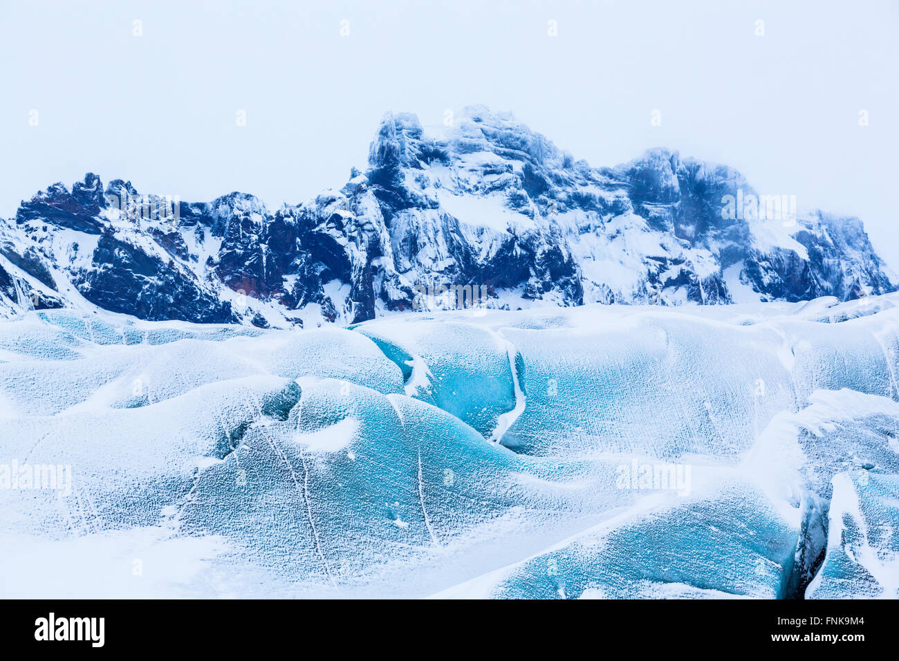 Glacier Skaftafellsjökull, Skaftafell, Nationalpark, Islande Banque D'Images