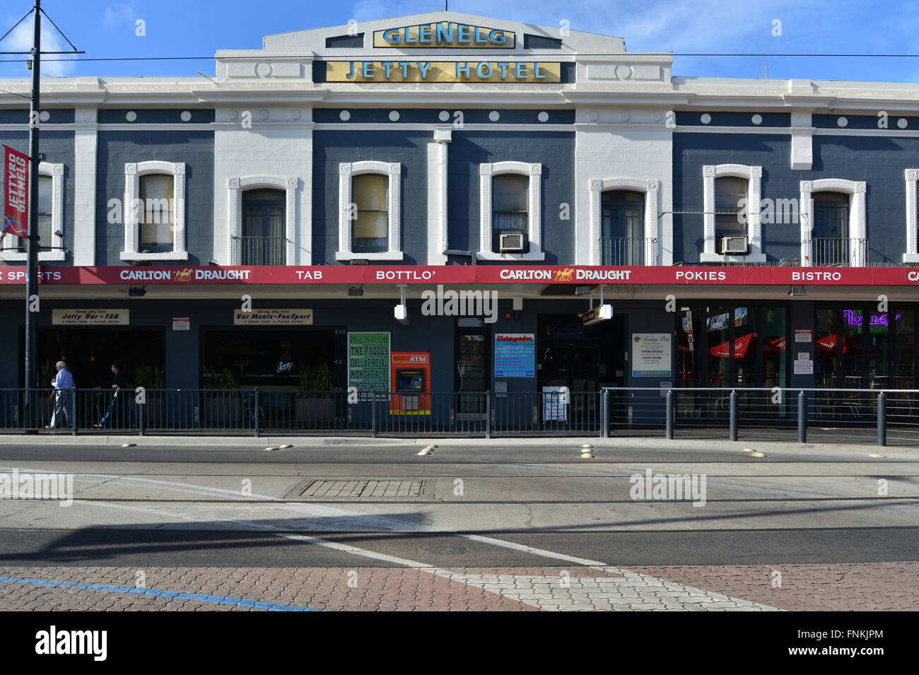 L'Australie, l'Australie du Sud, Glenelg, Hôtel La Jetée Banque D'Images