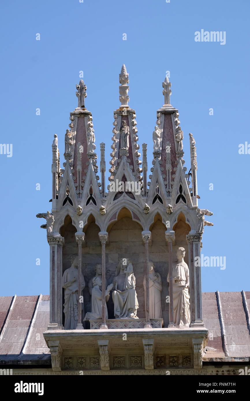 Détail de l'édifice Camposanto monumentale de Pise, Toscane, Italie, le 06 juin, 2015 Banque D'Images