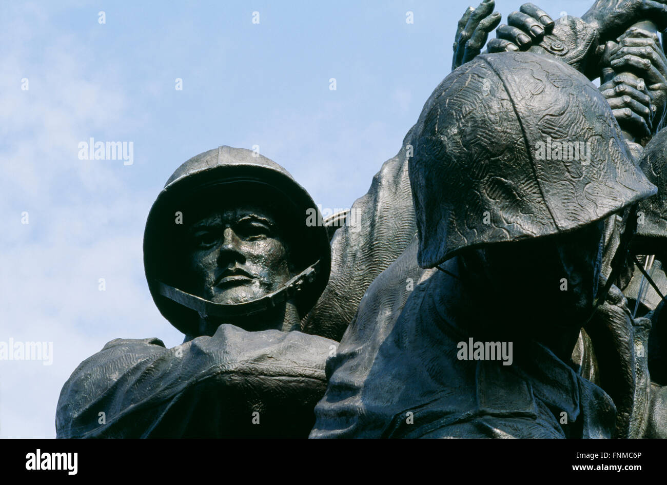 Close-up de la IWA Jima Marine Corps War Memorial, le cimetière d'Arlington, à Washington, DC, États-Unis Banque D'Images