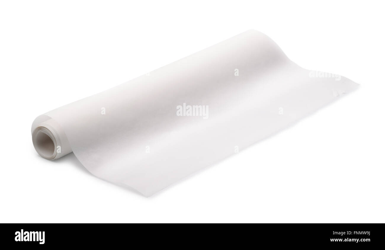 Rouleau de papier calque isolated on white Banque D'Images