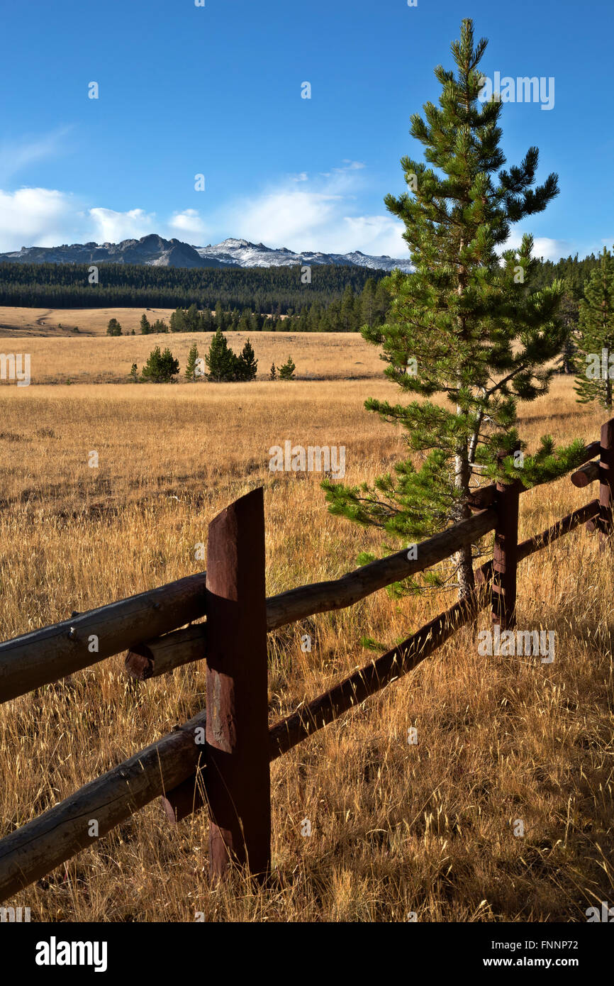 WY01290-00...WYOMING - de vastes prairies de Dickinson Park et la plage de Wind River au-delà. Banque D'Images