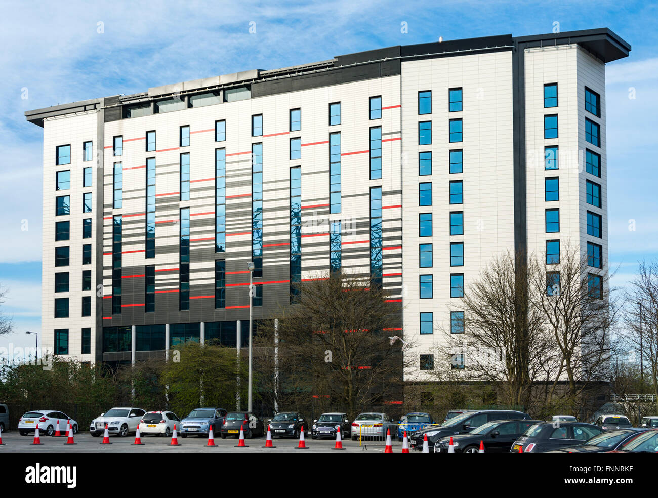 Football de l'hôtel Sir Matt Busby Way,, Old Trafford, Manchester, Angleterre, RU Banque D'Images