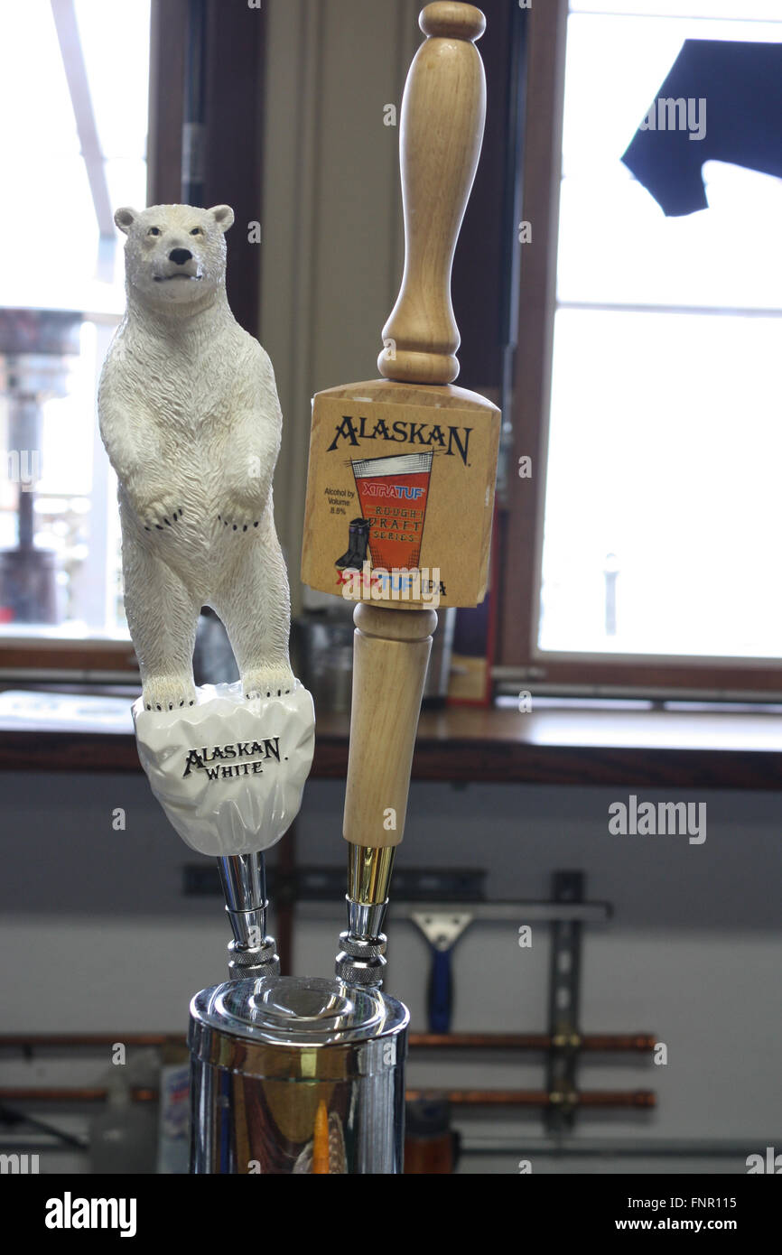 La bière pression, Juneau, Alaska, USA Banque D'Images
