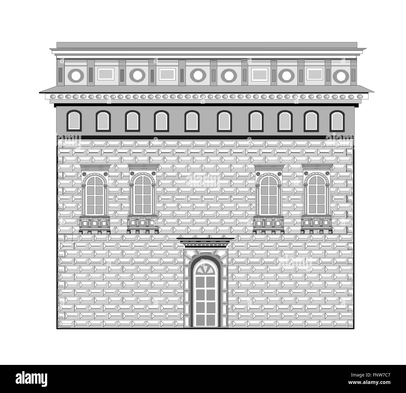 Dans l'architecture de style Renaissance Banque D'Images