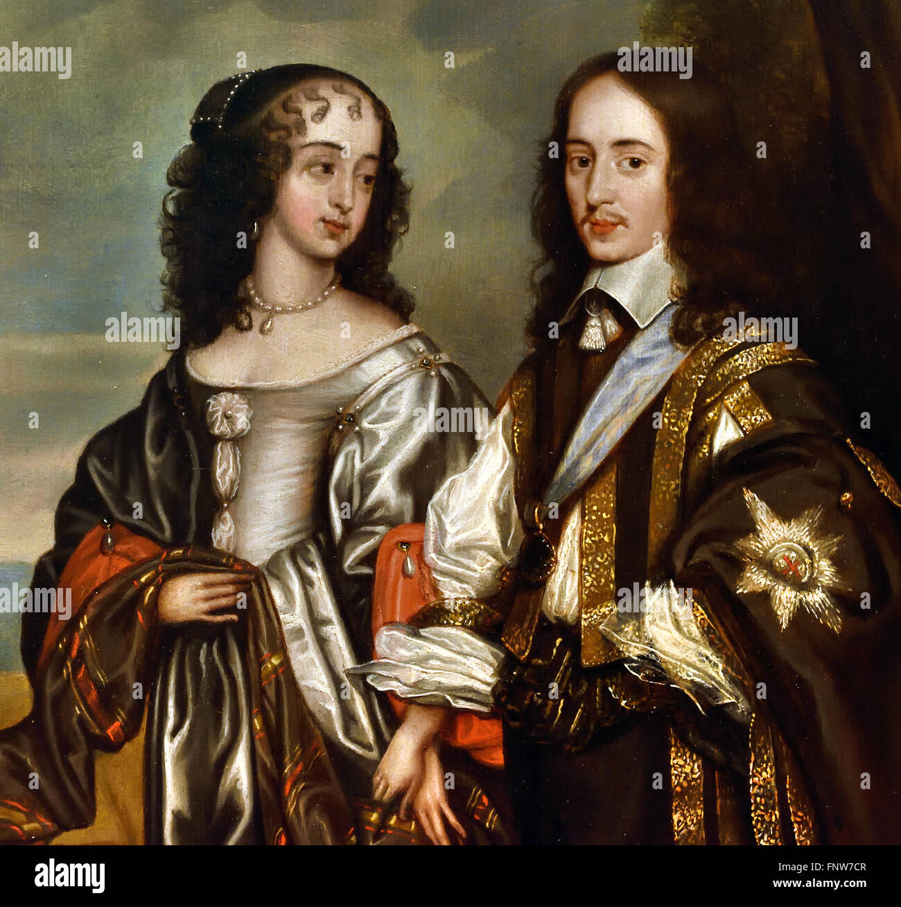 Marie Stuart, princesse royale (Marie Henriette 1631 - 1660 Angleterre anglaise et William II 1626 - 1650 Dutch Prince d'Orange et stathouder des Provinces unies des Pays-Bas Banque D'Images