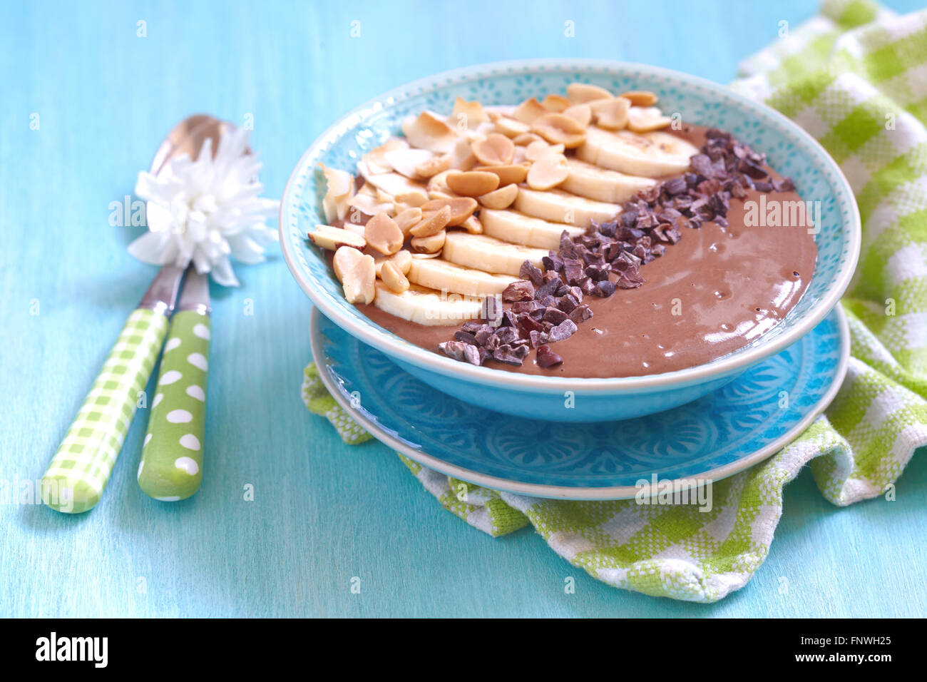 Peanut Butter chocolate smoothie Banque D'Images
