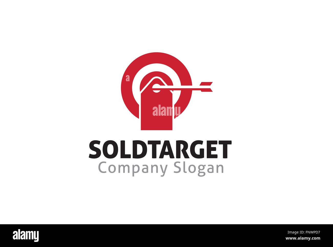 Vendu Conception cible Illustration Illustration de Vecteur