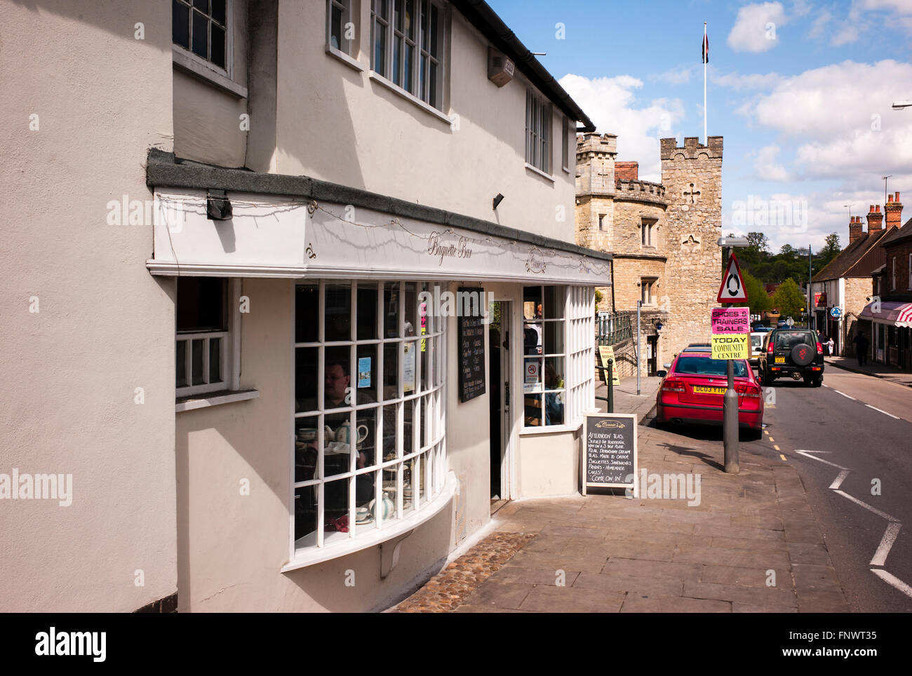 Connie's tea rooms dans le centre de la ville de Buckingham dans le Buckinghamshire England uk ue Banque D'Images