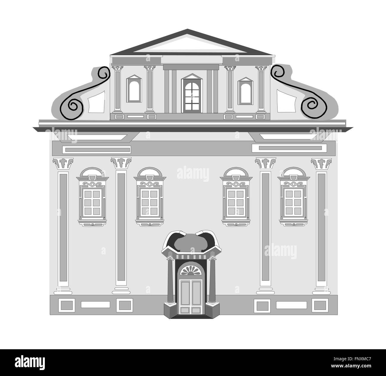 Dans l'architecture de style baroque Banque D'Images