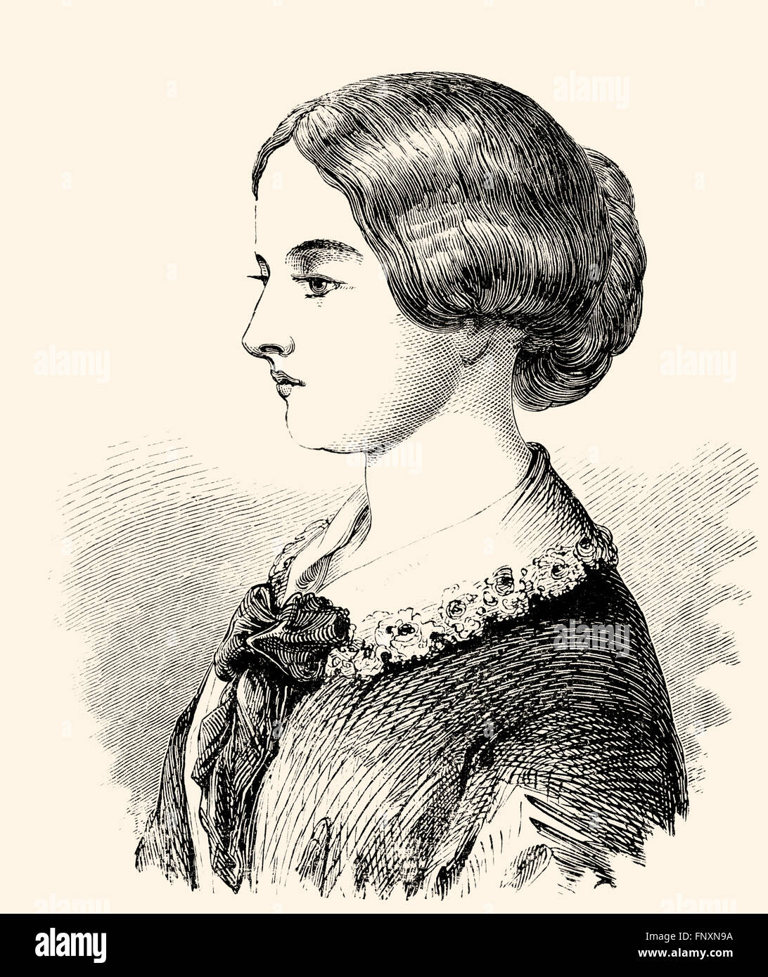 Florence Nightingale, 1820-1910, un réformateur social anglais et le fondateur des soins infirmiers modernes, Banque D'Images