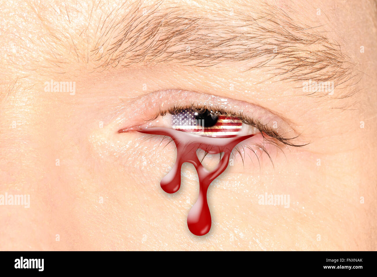 American pleurer eye Banque D'Images