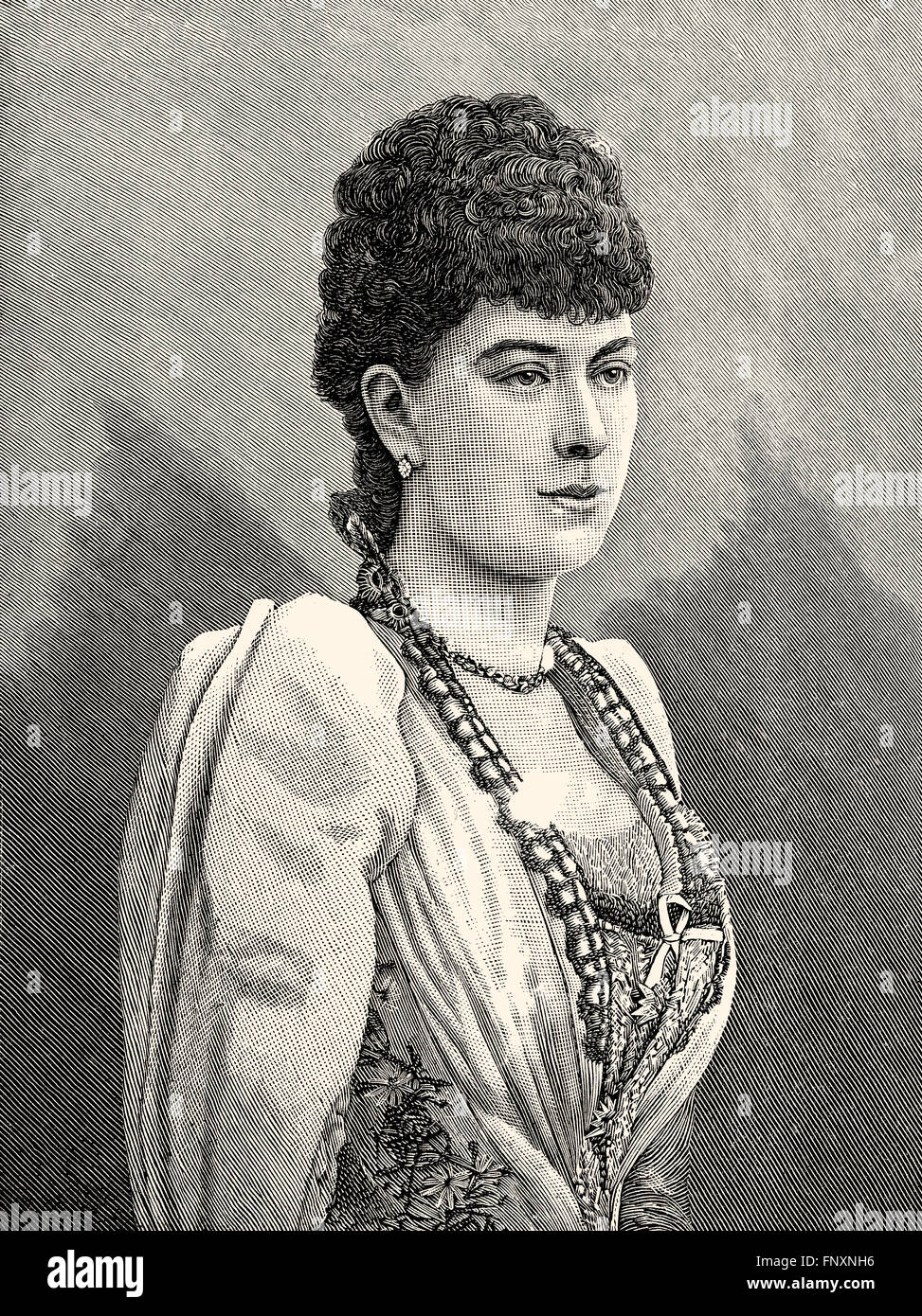 Mary de Teck, 1867-1953, Reine consort du Royaume-Uni et de l'Impératrice consort de l'Inde, en tant qu'épouse d'King-Emperor George V. Banque D'Images