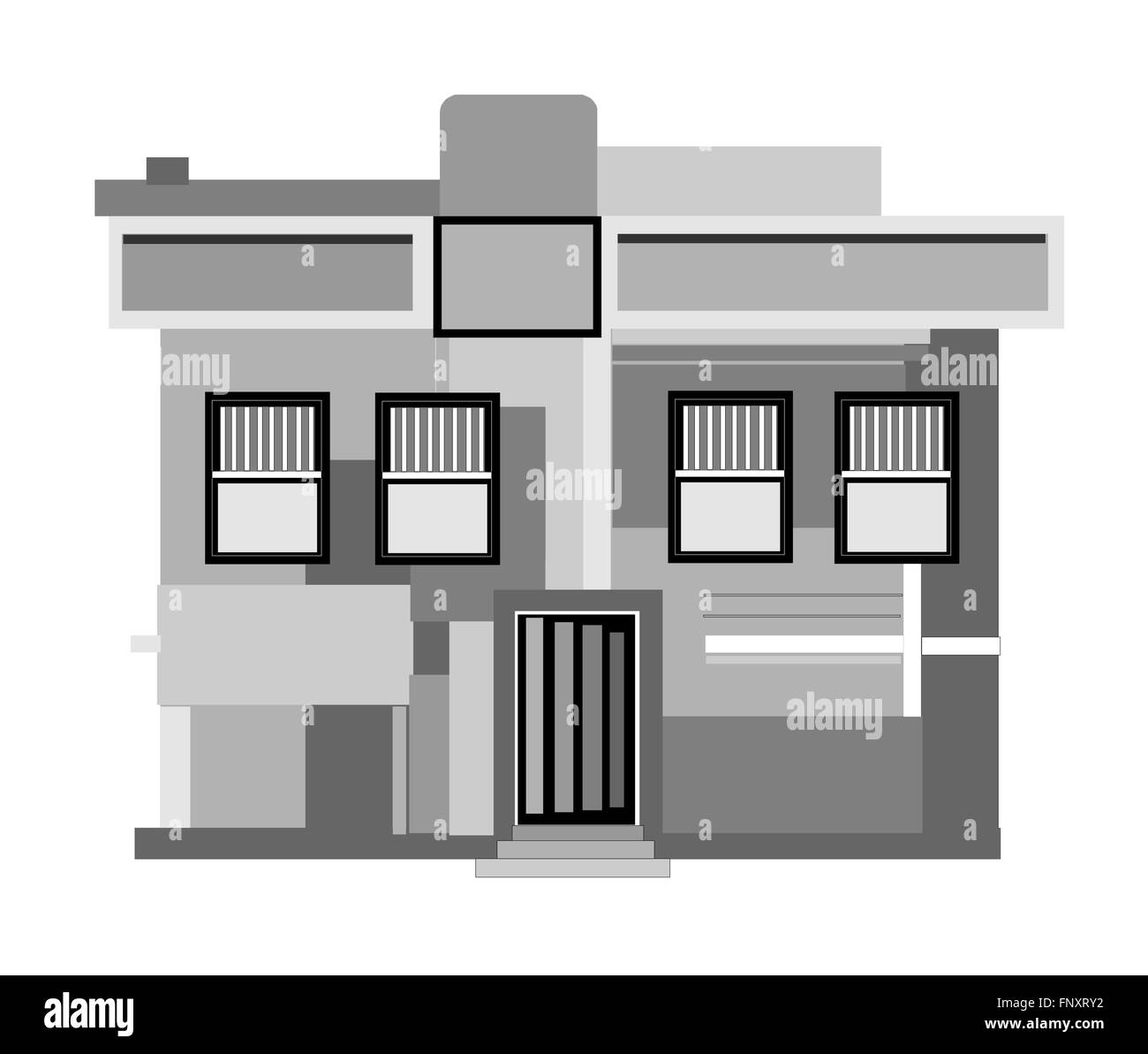 Dans l'architecture de style moderne Banque D'Images