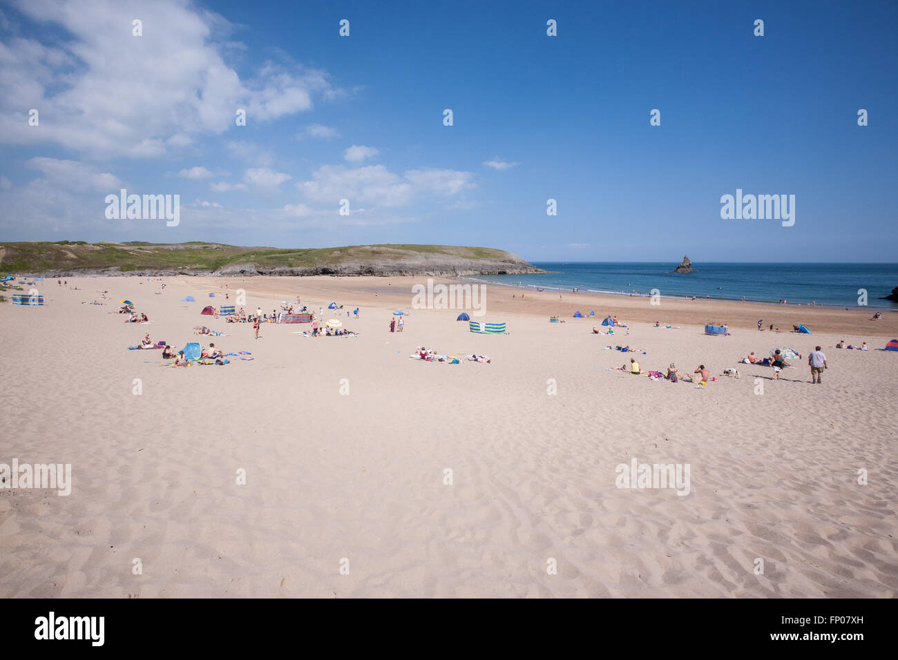 Grand Haven South Beach près de Bosherton, Pembrokeshire Wales UK Banque D'Images