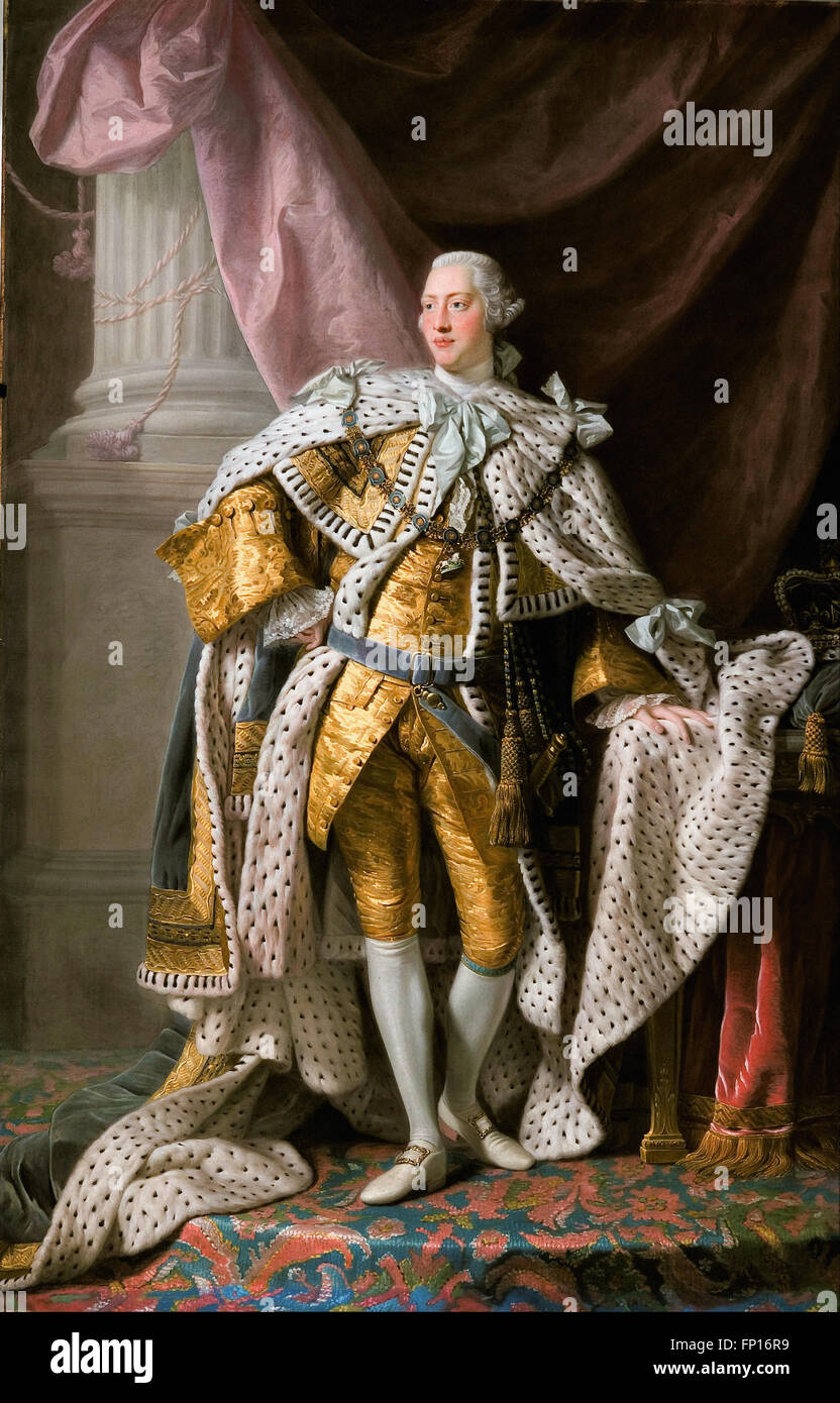Allan Ramsay - Le Roi George III à coronation robes Banque D'Images